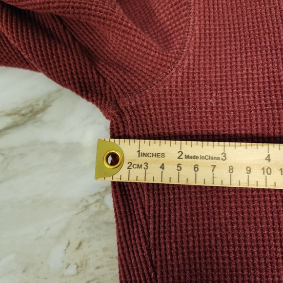 Polo Ralph Lauren Shirt Mens Small Burgundy Vintage Thermal Long Sleeve - Picture 13 of 16